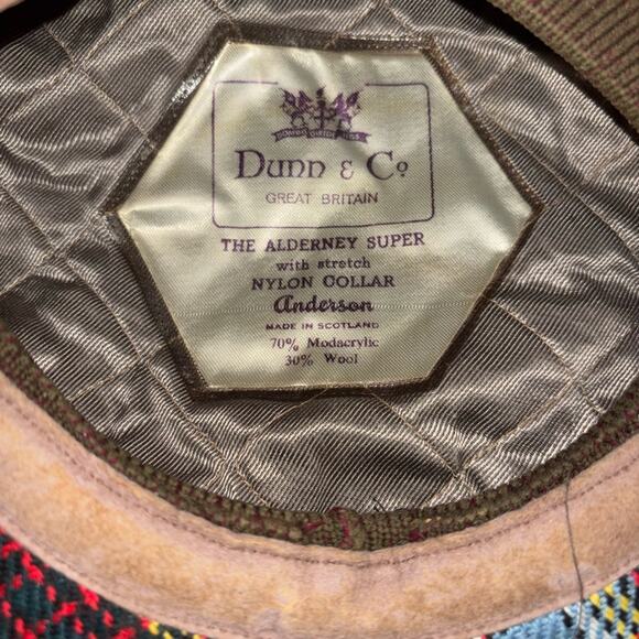 Dunn & Co vintage Great Britain Tartan Plaid newsboy flat hat - Picture 4 of 5